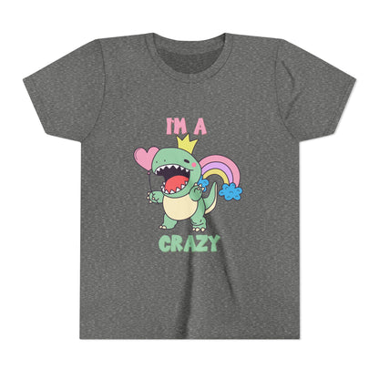 Crazy Cretaceous Cutie Youth Size T-Shirt for kids who love dinosaurs