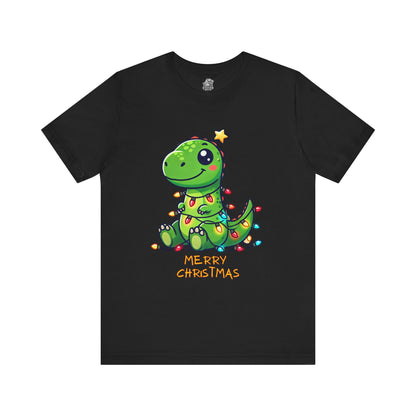 Merry Christmas - Tree Rex Steve - Unisex Jersey Short Sleeve Tee Super Comfy Dino T-Shirt Gift