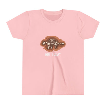 Youth Ankylosaurus Not Today Graphic - Unisex Jersey Short Sleeve Tee Super Comfy Dino T-Shirt Gift