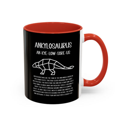 Polygon Ankylosaurus Mug with Detailed White Graphic Amazing Gift for the Dino Lovers in your life