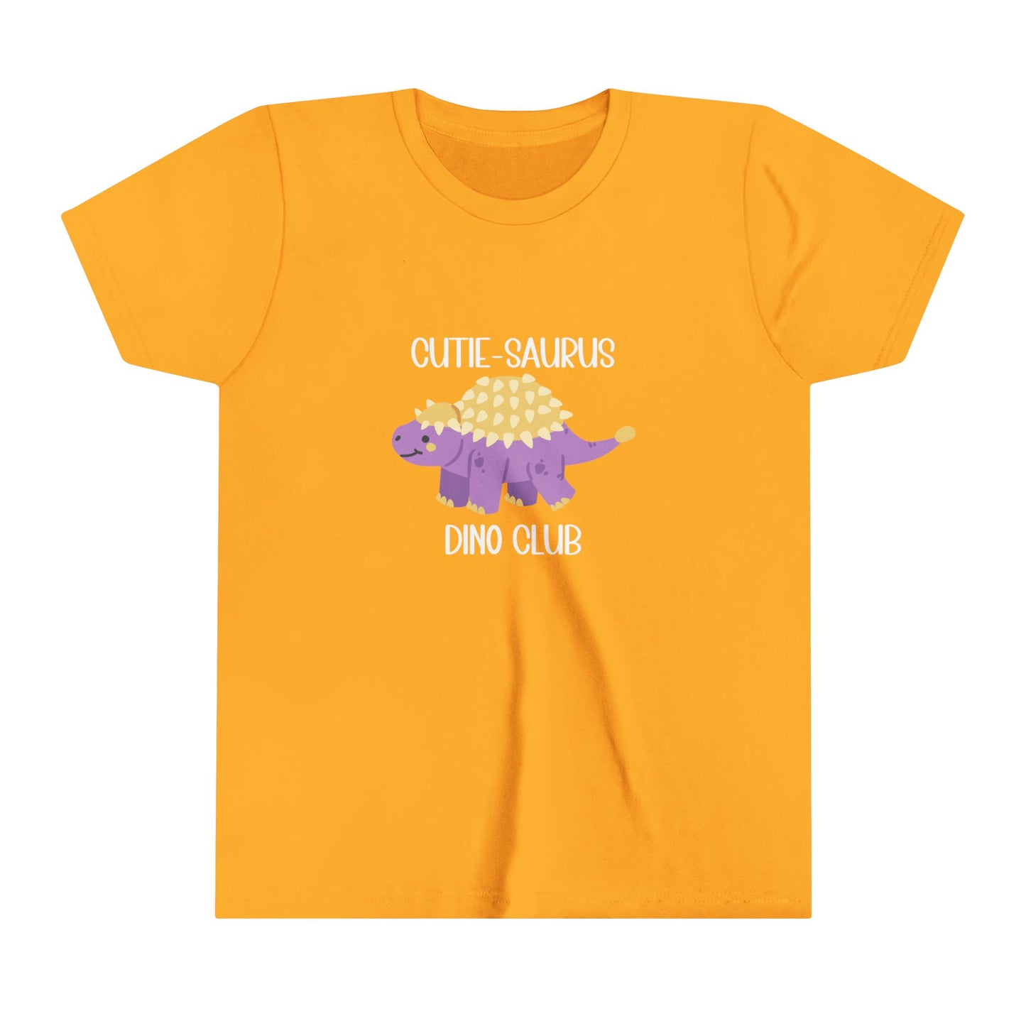 Youth Ankylosaurus Cutie Saurus Dino Club Purple - White Graphic - Unisex Jersey Short Sleeve Tee Super Comfy Dino T-Shirt Gift