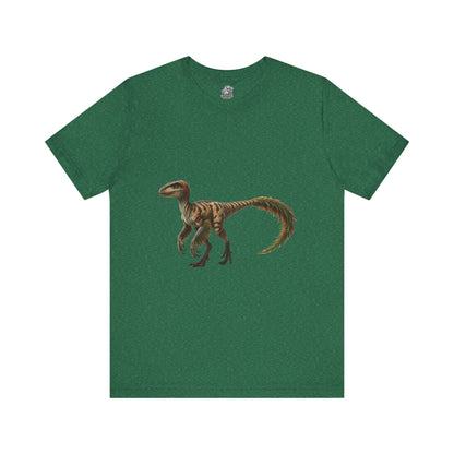 Wild & Feathered Velociraptor Tee – Bold Jungle Vibes and Fierce Dino Style! 🦖🌿🔥 - Unisex Jersey Short Sleeve Tee Super Comfy Dino T-Shirt Gift