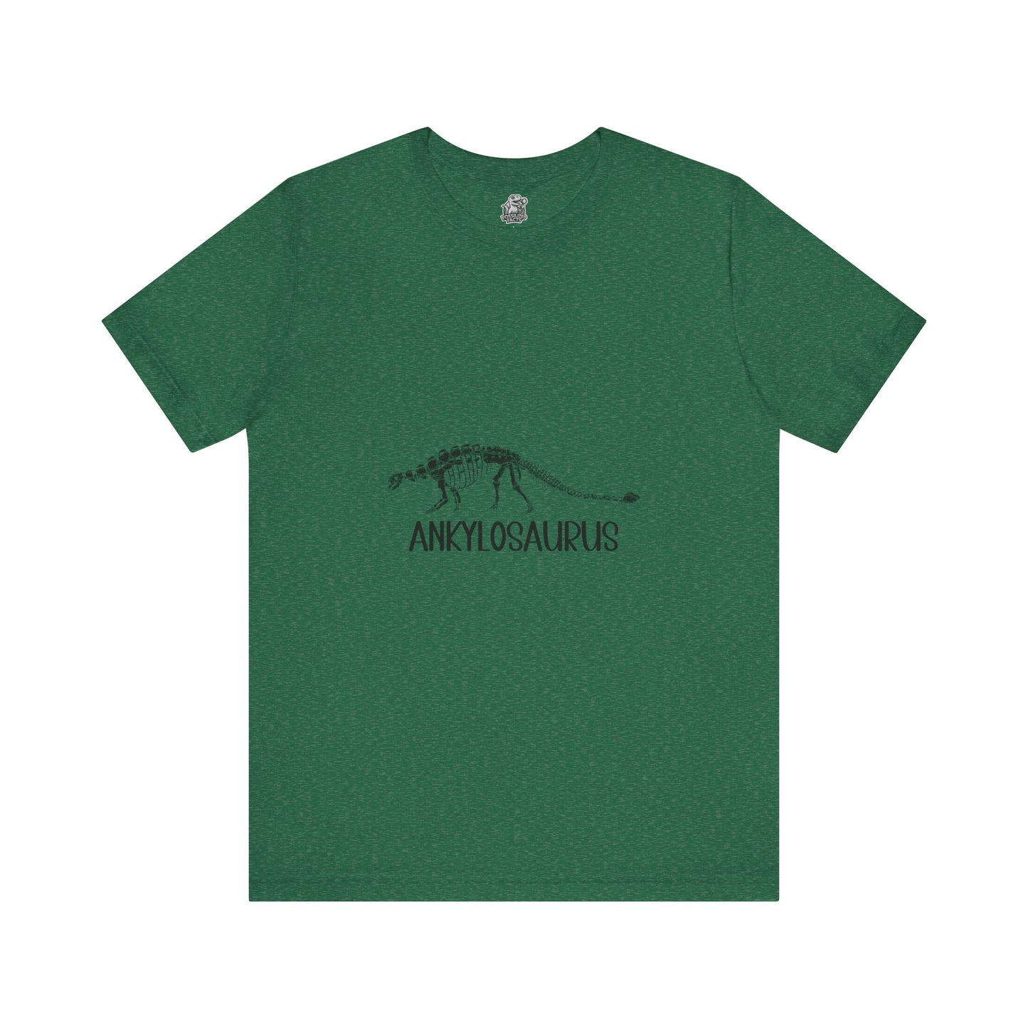 Fossil Ankylosaurus Black Graphic - Unisex Jersey Short Sleeve Tee Super Comfy Dino T-Shirt Gift