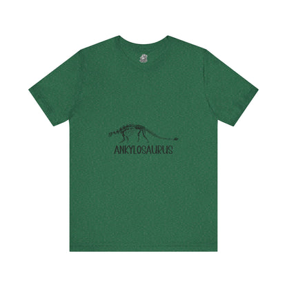 Fossil Ankylosaurus Black Graphic - Unisex Jersey Short Sleeve Tee Super Comfy Dino T-Shirt Gift