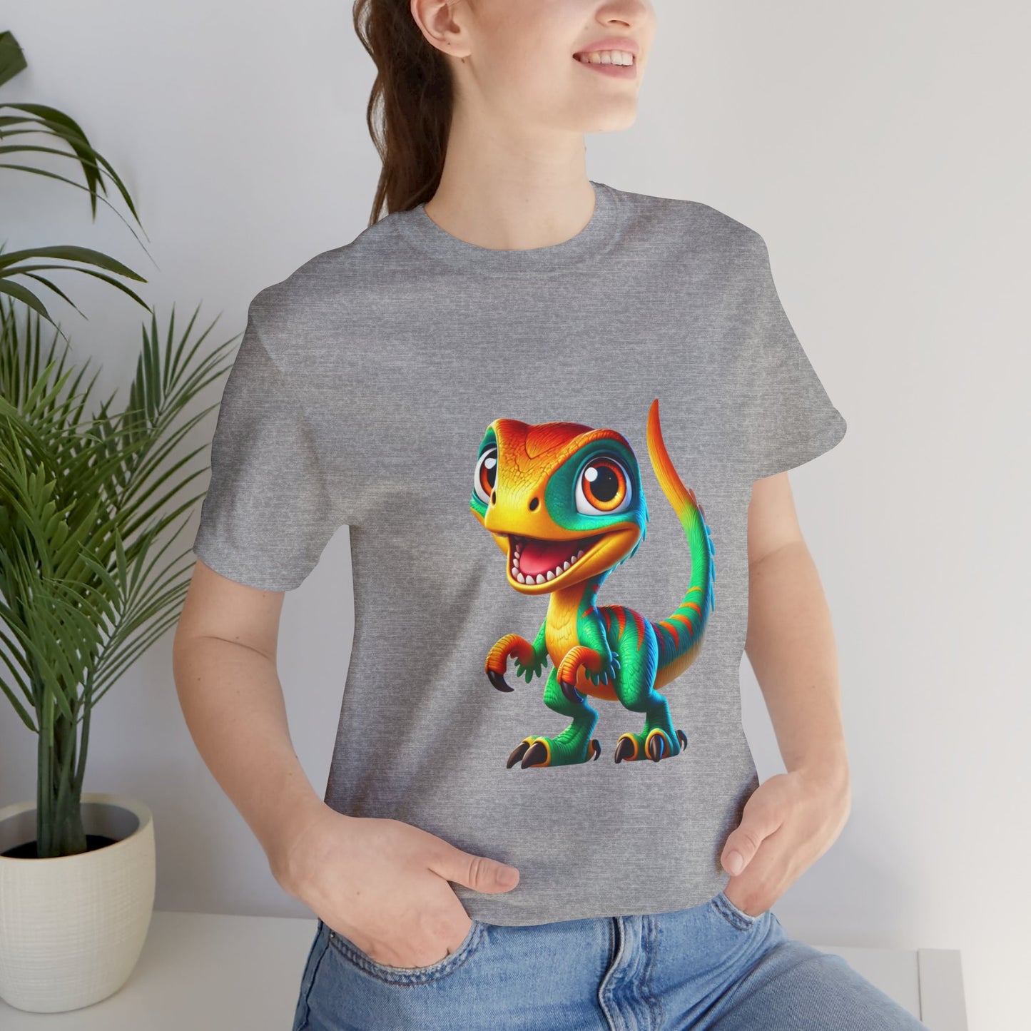 Cutie Raptor- Unisex Jersey Short Sleeve Tee Super Comfy Dino T-Shirt Gift