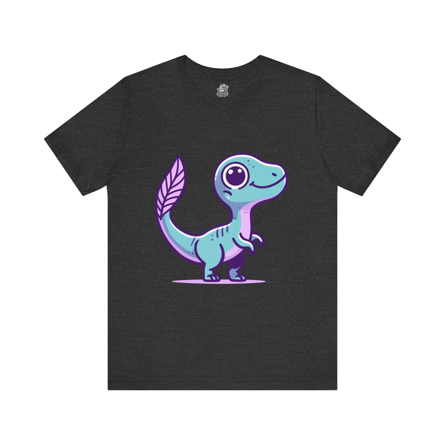 Adorable Pastel Velociraptor Tee – Cute Dino Vibes in Aqua & Lavender! 🦕💜💙 - Unisex Jersey Short Sleeve Tee Super Comfy Dino T-Shirt Gift