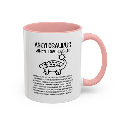 Cute Ankylosaurus Mug with Detailed Black Graphic Amazing Gift for the Dino Lovers in your life