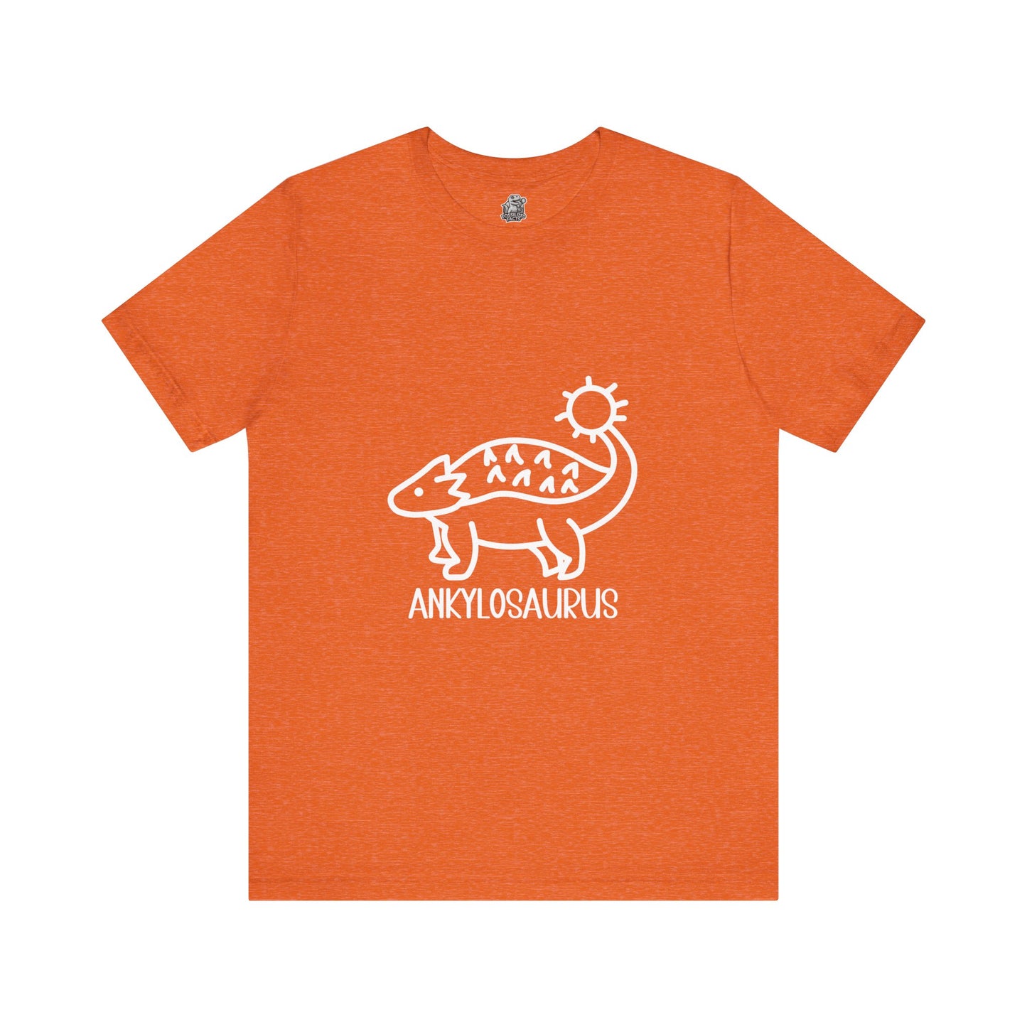 Cute Ankylosaurus White Graphics- Unisex Jersey Short Sleeve Tee Super Comfy Dino T-Shirt Gift