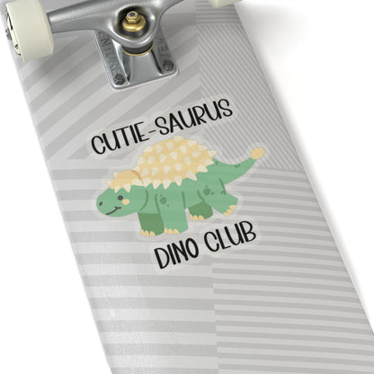 Ankylosaurus Cutie Saurus Dino Club Green -  Amazing Kiss-Cut Sticker Gift to dino decorate any surface