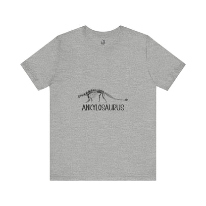 Fossil Ankylosaurus Black Graphic - Unisex Jersey Short Sleeve Tee Super Comfy Dino T-Shirt Gift