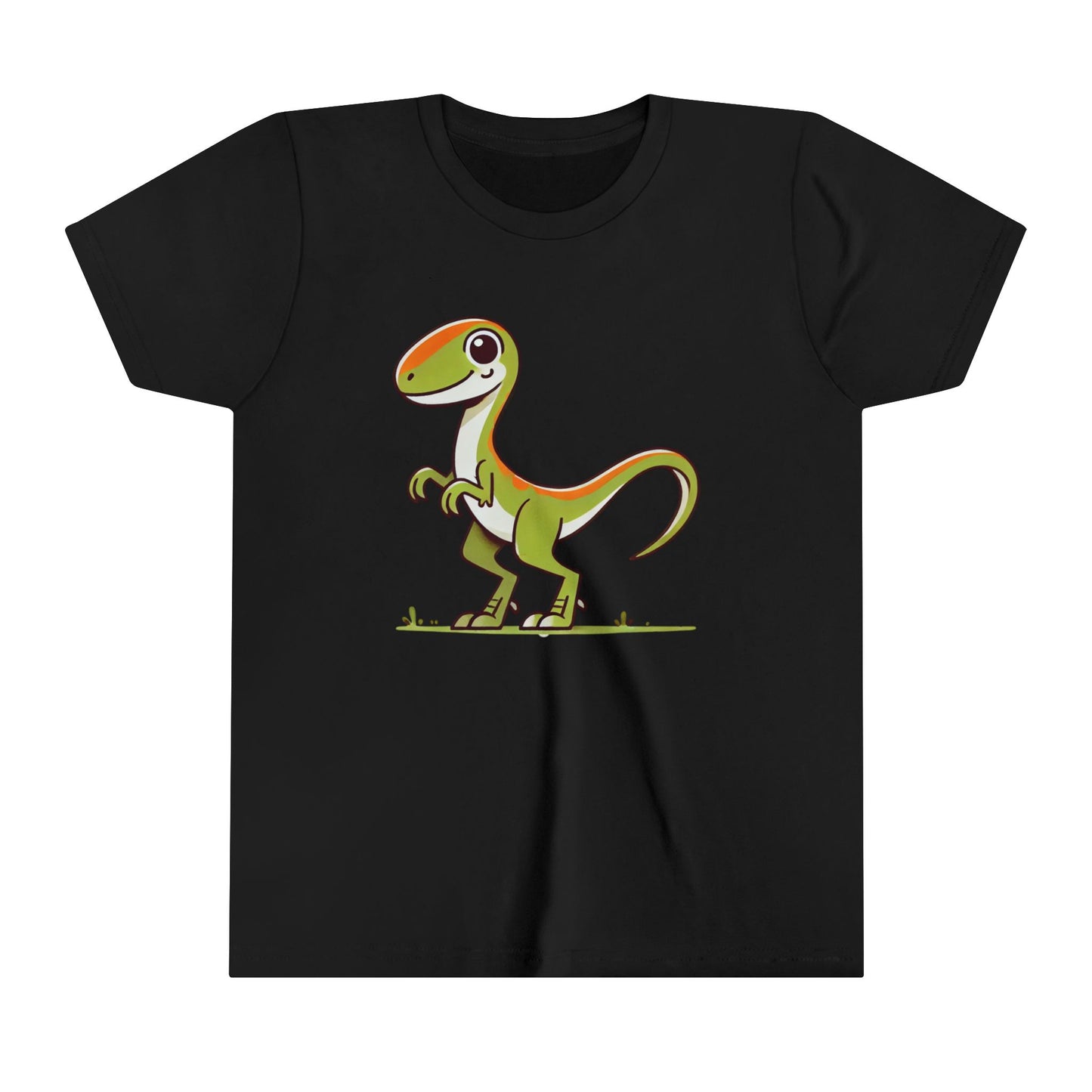 Youth Adorable Green Velociraptor Tee – Perfect for Dino Lovers! 🌿🦖💚 - Unisex Jersey Short Sleeve Tee Super Comfy Dino T-Shirt Gift