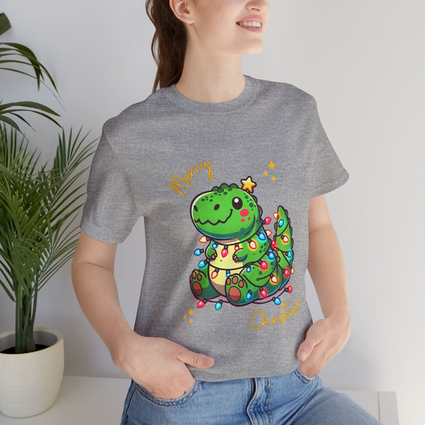 Tree Rex Merry Christmas Kerry - Unisex Jersey Short Sleeve Tee Super Comfy Dino T-Shirt Gift