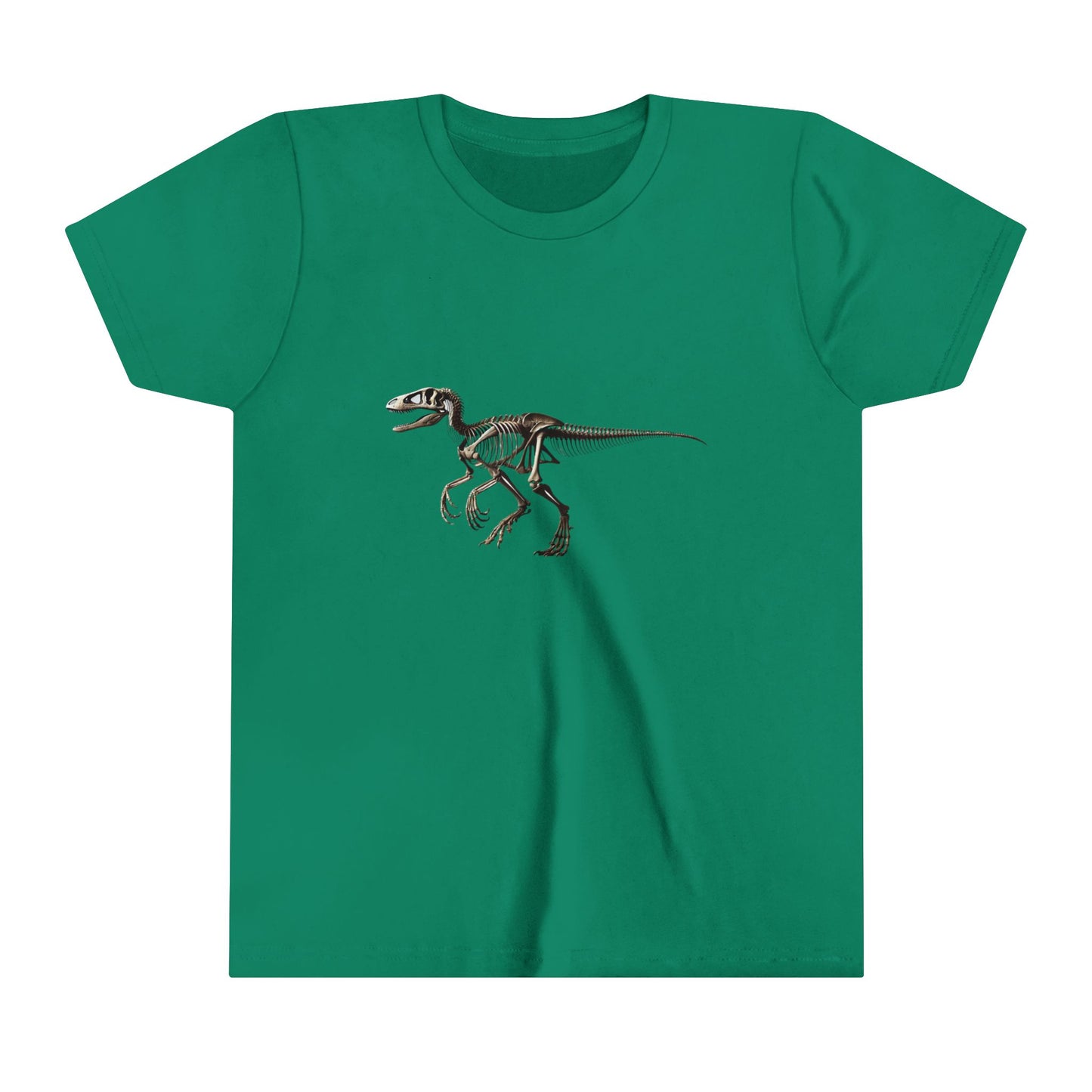 Youth Velociraptor Skeleton Tee – Classic Fossil Design for Dinosaur Enthusiasts! 🦖💀🦴 - Unisex Jersey Short Sleeve Tee Super Comfy Dino T-Shirt Gift