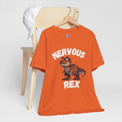 Tough and Nervous Rex Unisex T-Shirt – Funny & Adorable Unisex Dino Tee for Every Occasion