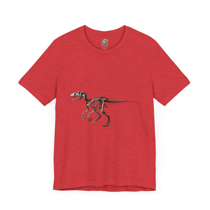 Velociraptor Skeleton Tee – Classic Fossil Design for Dinosaur Enthusiasts! 🦖💀🦴 - Unisex Jersey Short Sleeve Tee Super Comfy Dino T-Shirt Gift