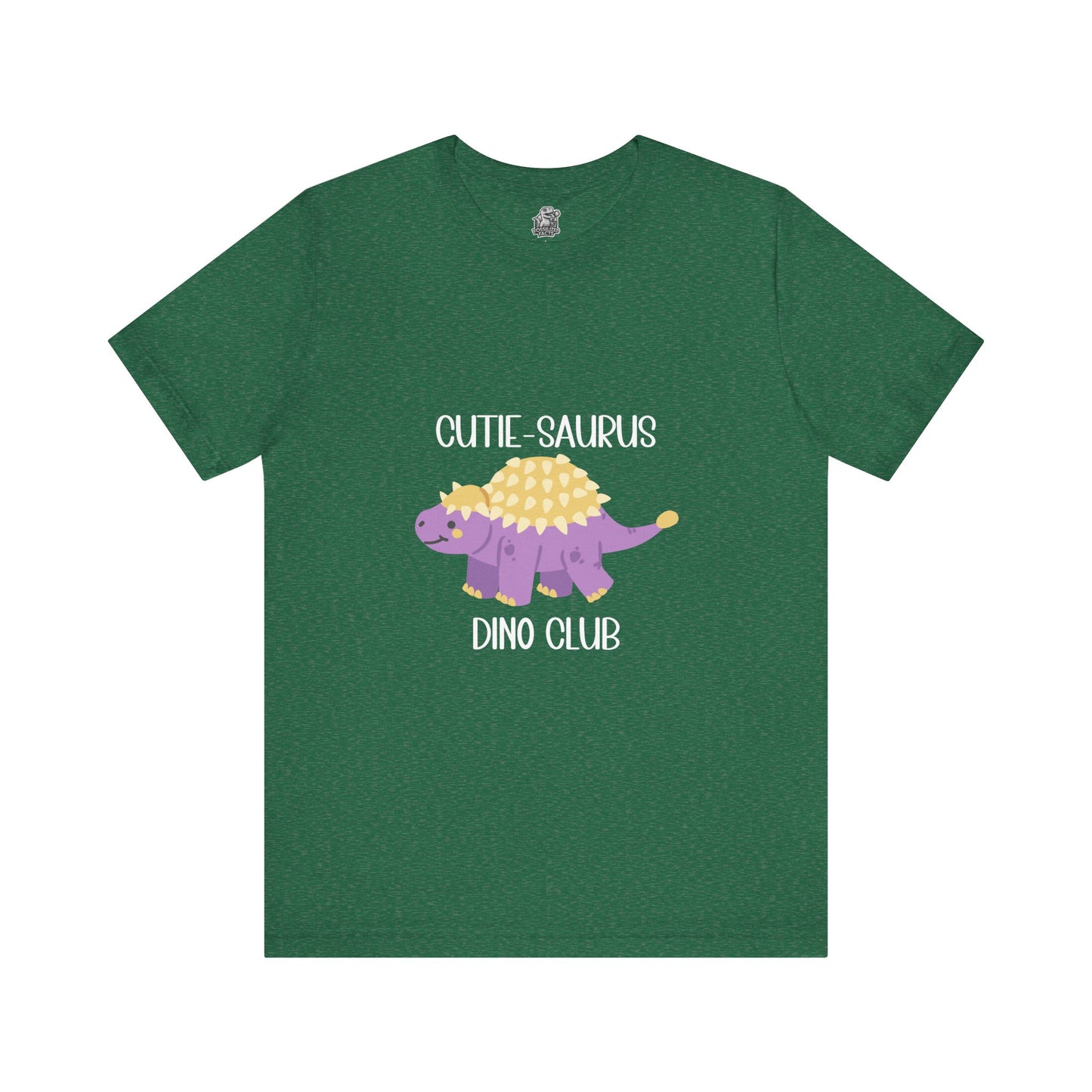 Ankylosaurus Ankylosaurus Cutie Saurus Dino Club Purple - White Graphic - Unisex Jersey Short Sleeve Tee Super Comfy Dino T-Shirt Gift