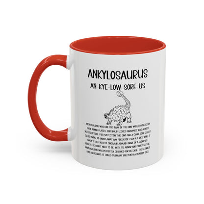 Defensive  Ankylosaurus Mug with Detailed Black Graphic Amazing Gift for the Dino Lovers in your life