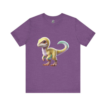 Fluffy Pastel Baby Velociraptor T-Shirt - Unisex Jersey Short Sleeve Tee Super Comfy Dino T-Shirt Gift