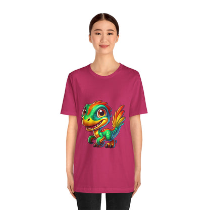 Smiley Velociraptor- Unisex Jersey Short Sleeve Tee Super Comfy Dino T-Shirt Gift