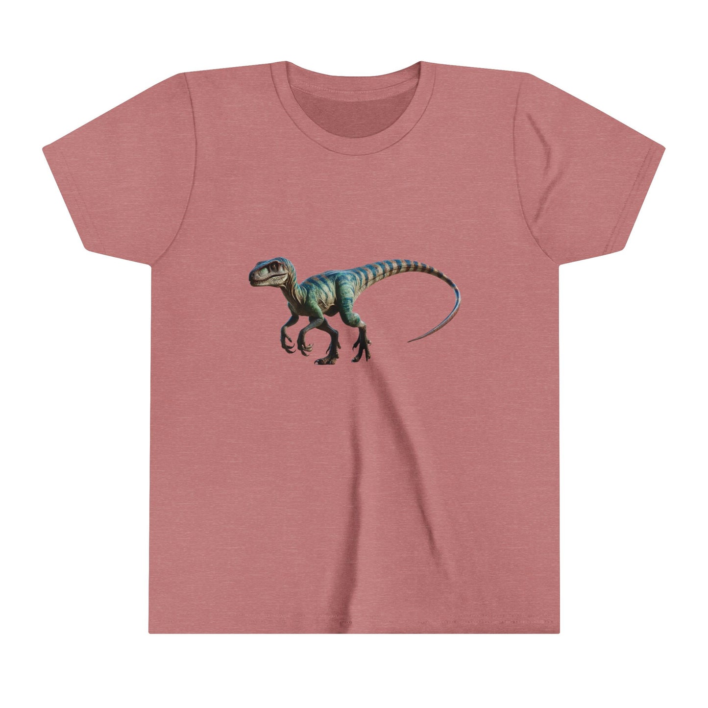 Youth Vibrant Velociraptor Adventure Tee – Unleash Your Inner Dino Explorer with Fierce Style! 🦖🌈 - Unisex Jersey Short Sleeve Tee Super Comfy Dino T-Shirt Gift