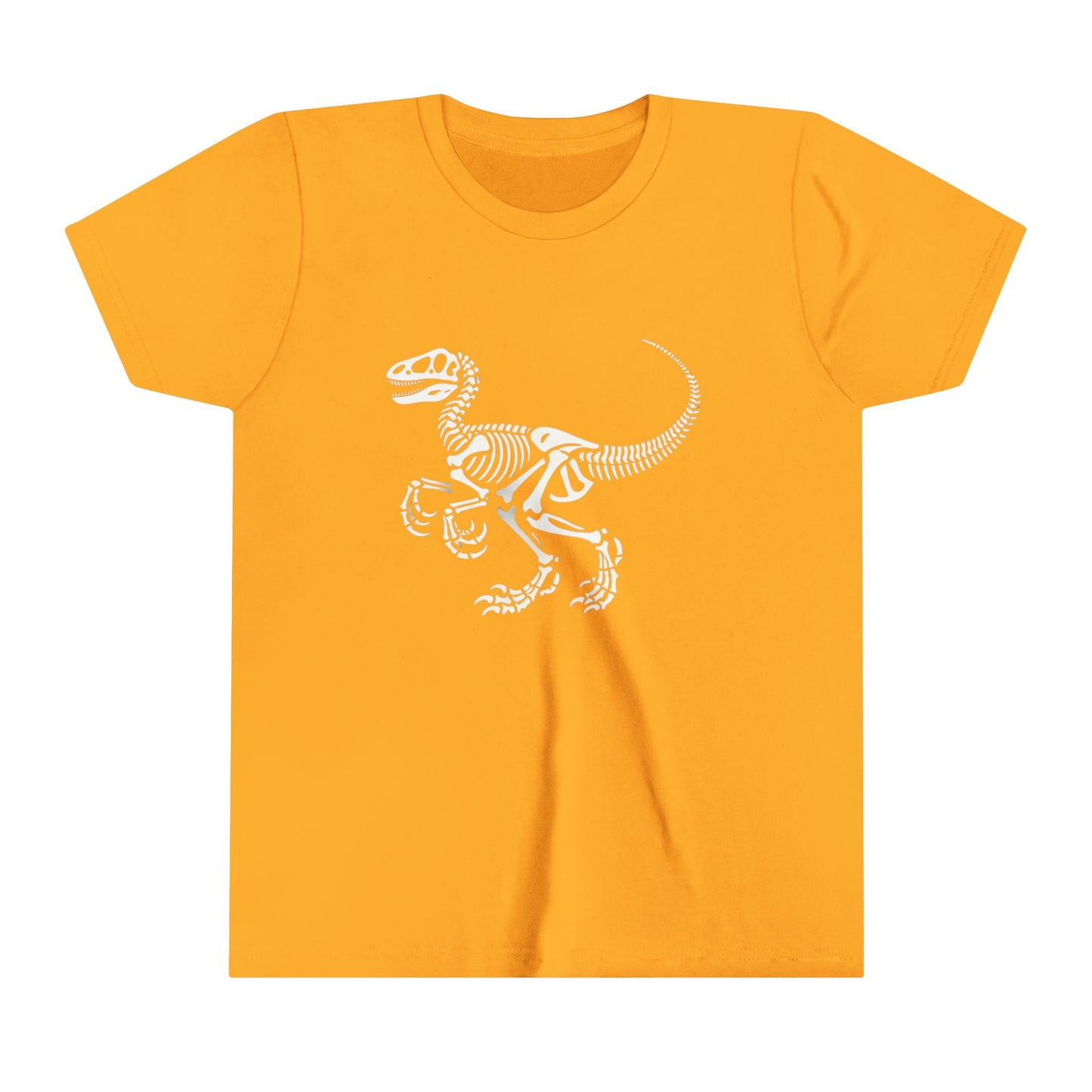 Youth Classic Velociraptor Skeleton Tee – Perfect Fossil Design for Dino Lovers! 🦖💀🦴 - Unisex Jersey Short Sleeve Tee Super Comfy Dino T-Shirt Gift