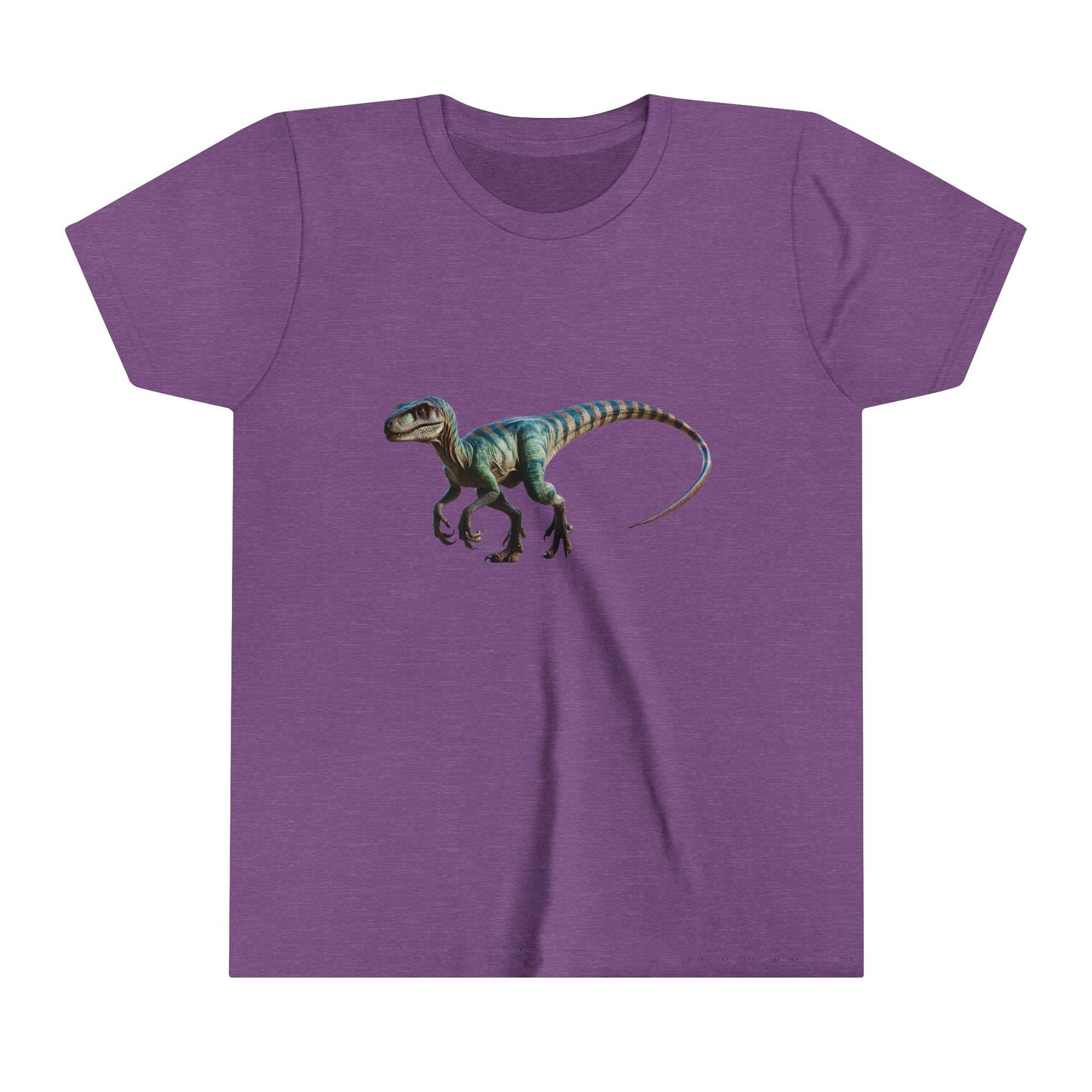 Youth Vibrant Velociraptor Adventure Tee – Unleash Your Inner Dino Explorer with Fierce Style! 🦖🌈 - Unisex Jersey Short Sleeve Tee Super Comfy Dino T-Shirt Gift