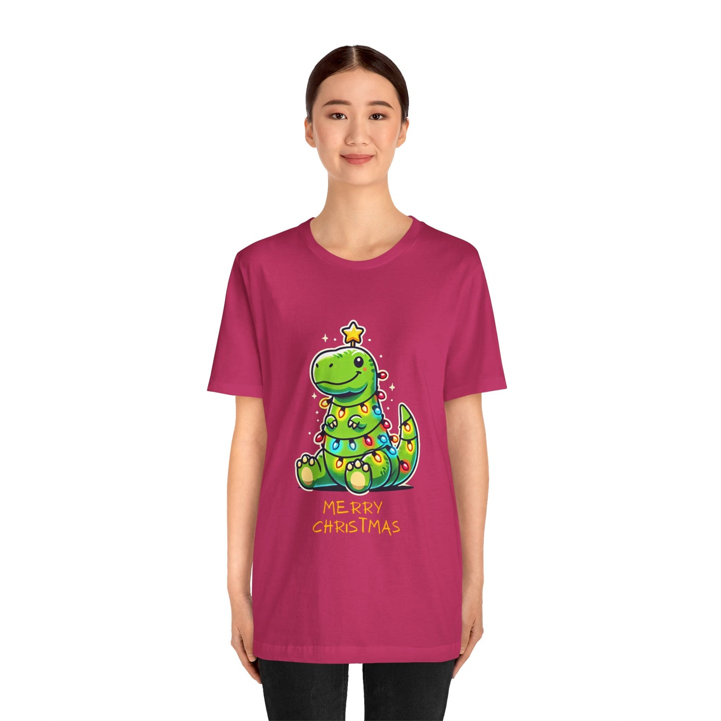 Merry Christmas - Tree Rex Martin - Unisex Jersey Short Sleeve Tee Super Comfy Dino T-Shirt Gift