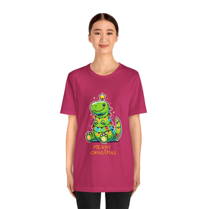 Merry Christmas - Tree Rex Martin - Unisex Jersey Short Sleeve Tee Super Comfy Dino T-Shirt Gift