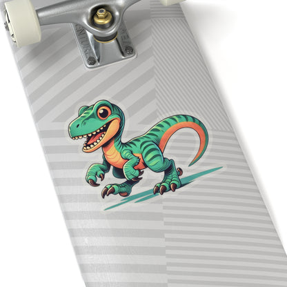 Vibrant Velociraptor - Amazing Kiss-Cut Sticker Gift to dino decorate any surface Great Birthday Gift