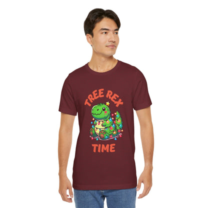 Tree Rex Time Christmas Kerry - Unisex Jersey Short Sleeve Tee Super Comfy Dino T-Shirt Gift