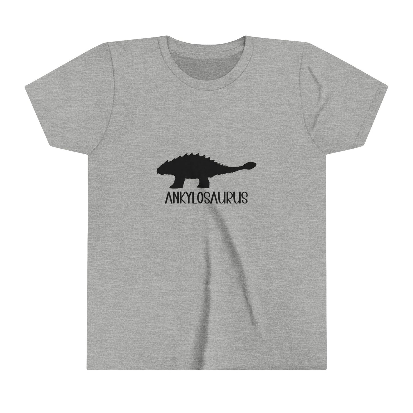 Youth Ankylosaurus T-Shirt with Black Graphics - Unisex Jersey Short Sleeve Tee Super Comfy Dino T-Shirt Gift