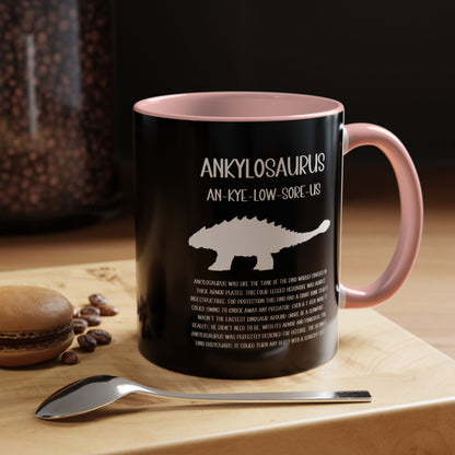 Ankylosaurus Mug with Detailed White Graphic Amazing Gift for the Dino Lovers in your life