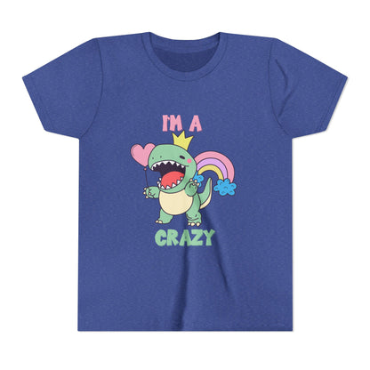 Crazy Cretaceous Cutie Youth Size T-Shirt for kids who love dinosaurs