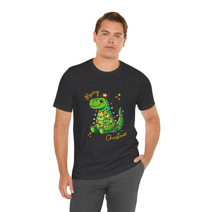 Tree Rex Merry Christmas Devan - Unisex Jersey Short Sleeve Tee Super Comfy Dino T-Shirt Gift