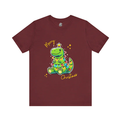 Tree Rex Merry Christmas Martin - Unisex Jersey Short Sleeve Tee Super Comfy Dino T-Shirt Gift