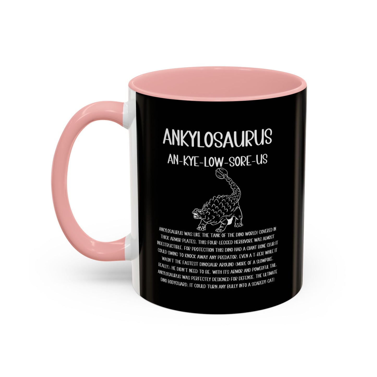 Defensive Ankylosaurus Mug with Detailed White Graphic Amazing Gift for the Dino Lovers in your life