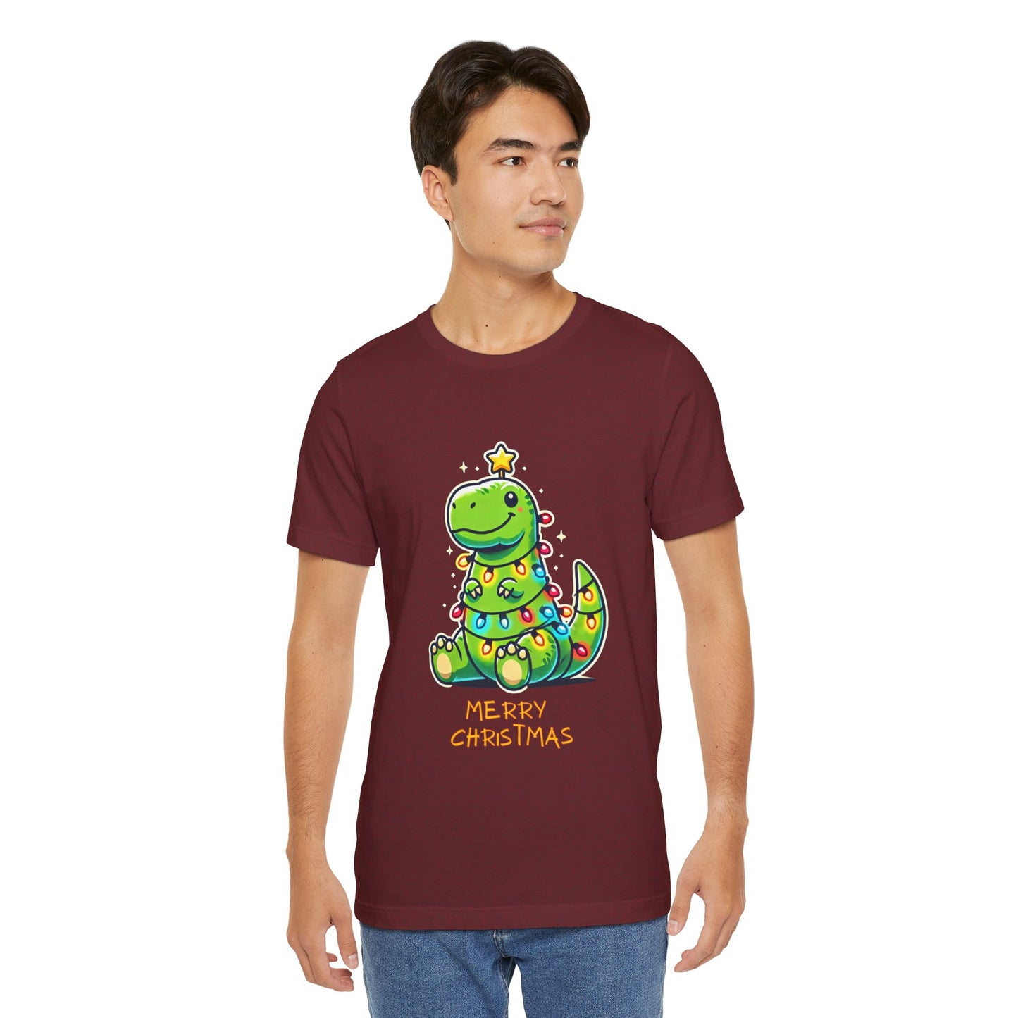 Merry Christmas - Tree Rex Martin - Unisex Jersey Short Sleeve Tee Super Comfy Dino T-Shirt Gift