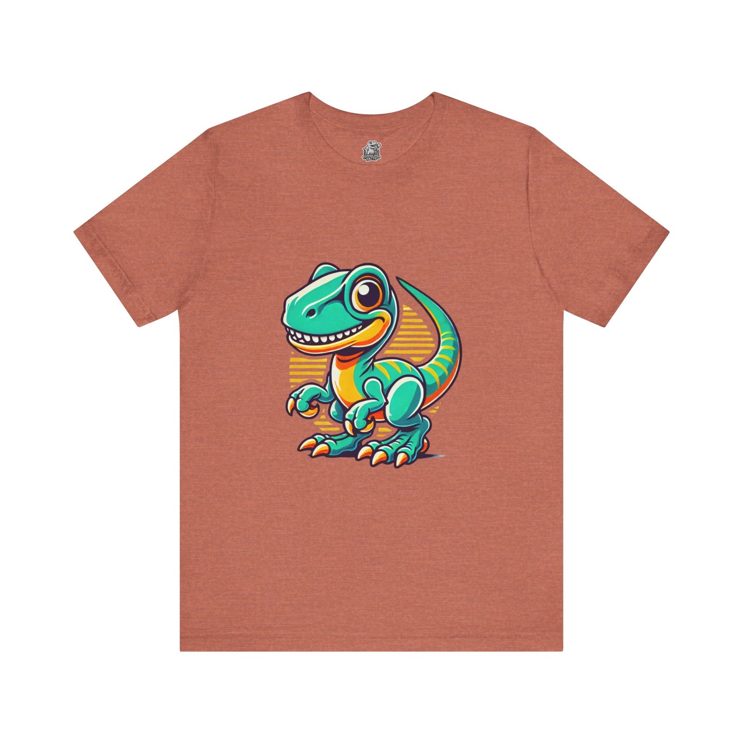 Retro Sunrise Velociraptor- Unisex Jersey Short Sleeve Tee Super Comfy Dino T-Shirt Gift