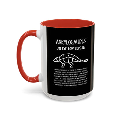 Polygon Ankylosaurus Mug with Detailed White Graphic Amazing Gift for the Dino Lovers in your life