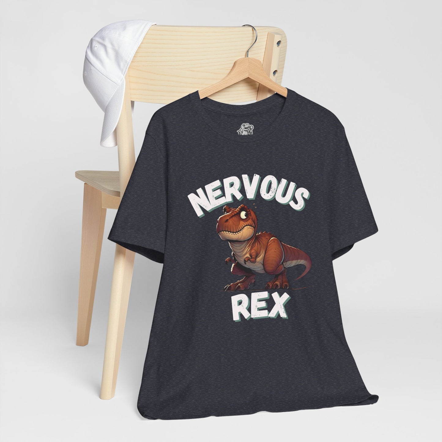 Tough and Nervous Rex Unisex T-Shirt – Funny & Adorable Unisex Dino Tee for Every Occasion