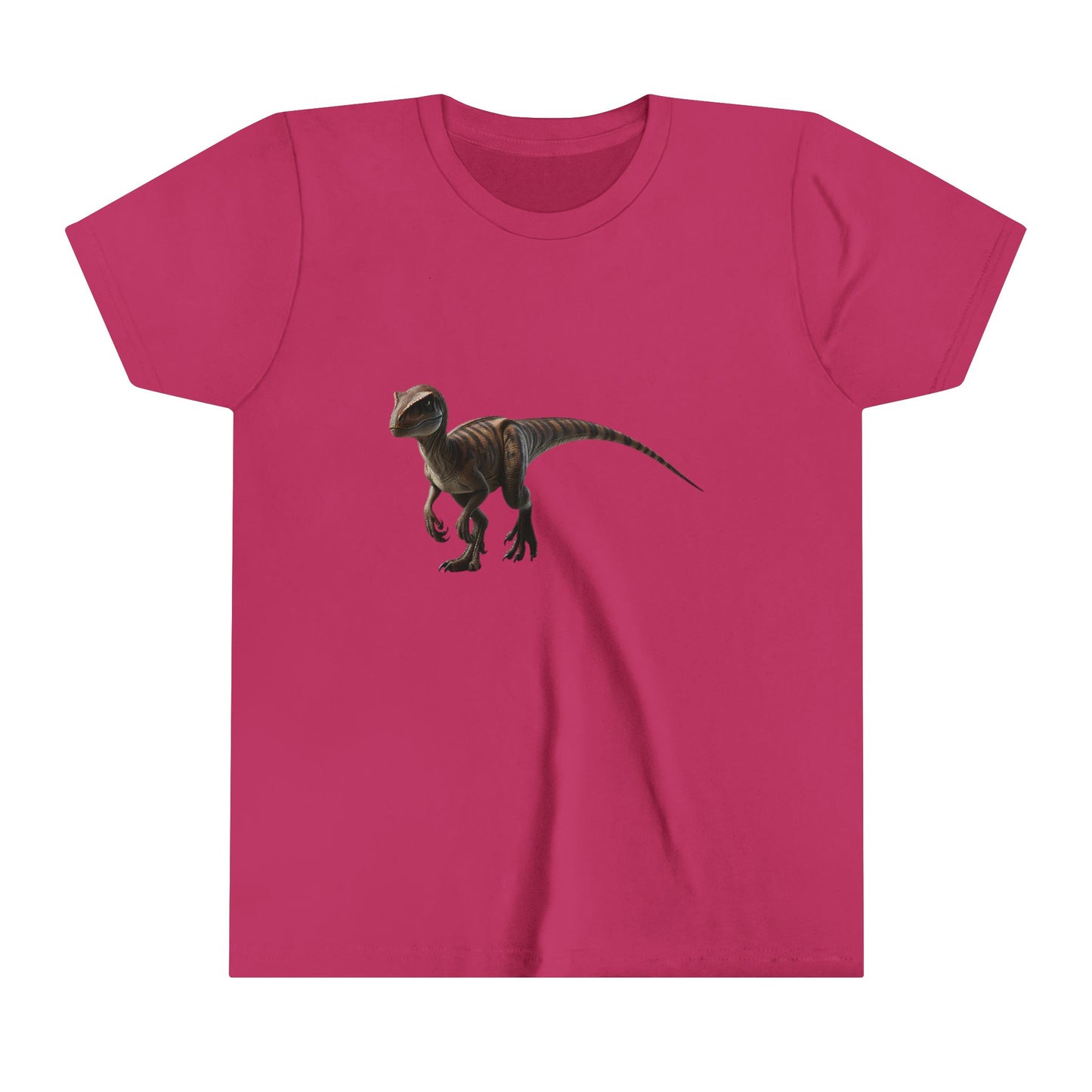 Youth Playful Velociraptor Tee – Bring Dino Adventure to Your Day! 🦖 - Unisex Jersey Short Sleeve Tee Super Comfy Dino T-Shirt Gift