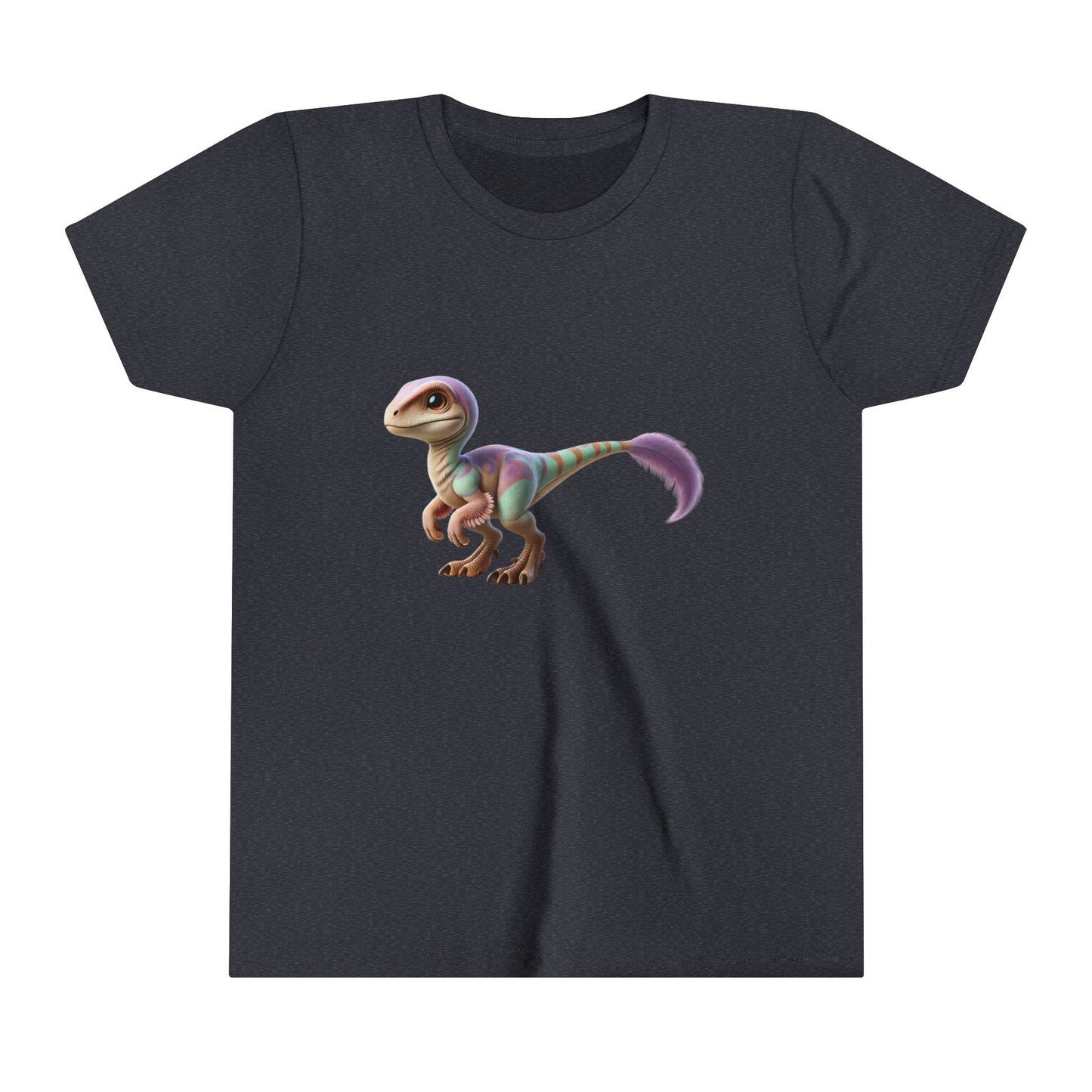 Youth Dreamy Pastel Velociraptor Tee – Soft & Stylish Dino Vibes in Lavender & Mint! 🦖💜🌿 - Unisex Jersey Short Sleeve Tee Super Comfy Dino T-Shirt Gift