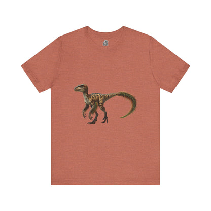 Wild & Feathered Velociraptor Tee – Bold Jungle Vibes and Fierce Dino Style! 🦖🌿🔥 - Unisex Jersey Short Sleeve Tee Super Comfy Dino T-Shirt Gift