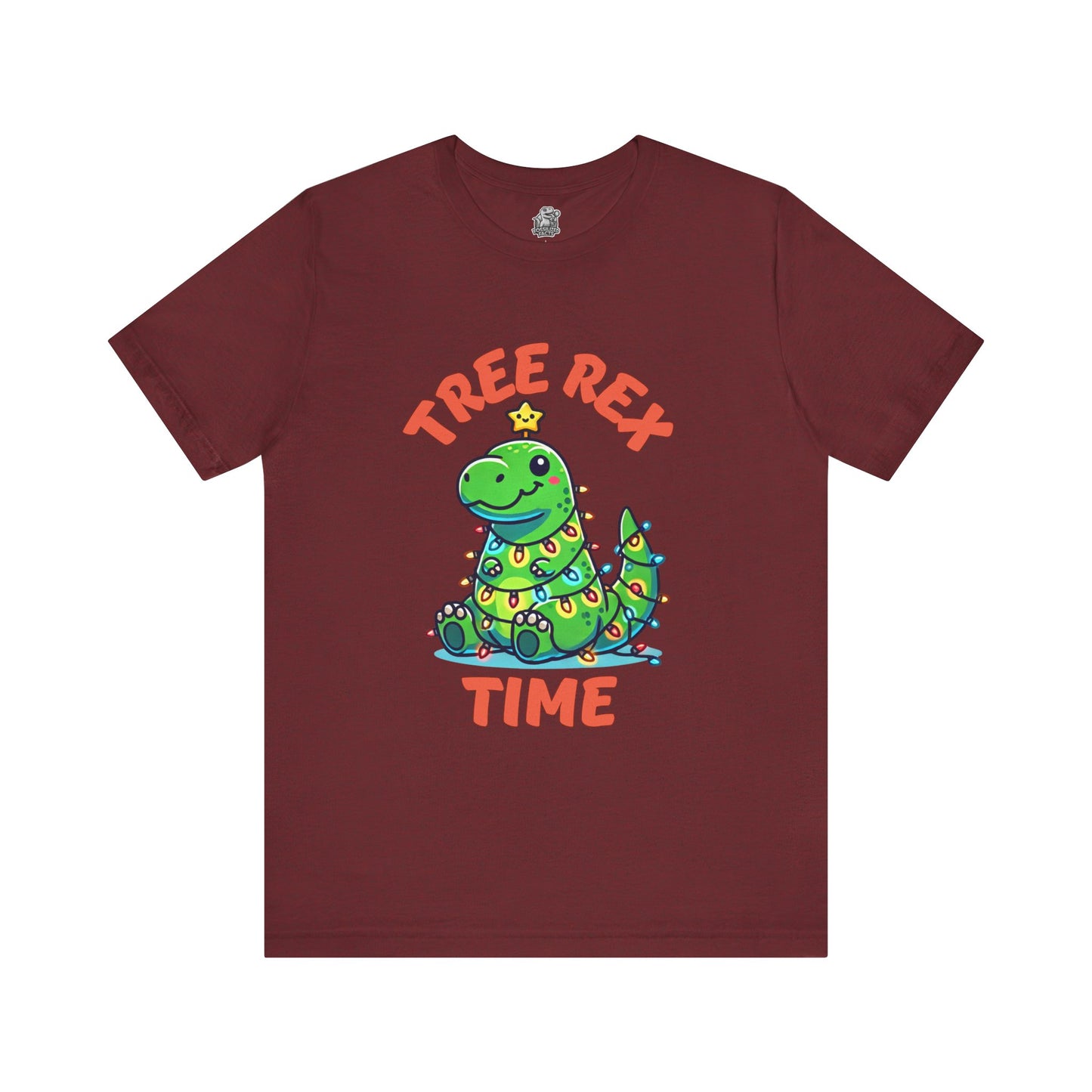 Tree Rex Time Christmas Jerry - Unisex Jersey Short Sleeve Tee Super Comfy Dino T-Shirt Gift