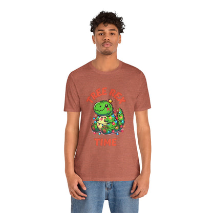 Tree Rex Time Christmas Kerry - Unisex Jersey Short Sleeve Tee Super Comfy Dino T-Shirt Gift