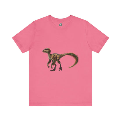 Wild & Feathered Velociraptor Tee – Bold Jungle Vibes and Fierce Dino Style! 🦖🌿🔥 - Unisex Jersey Short Sleeve Tee Super Comfy Dino T-Shirt Gift