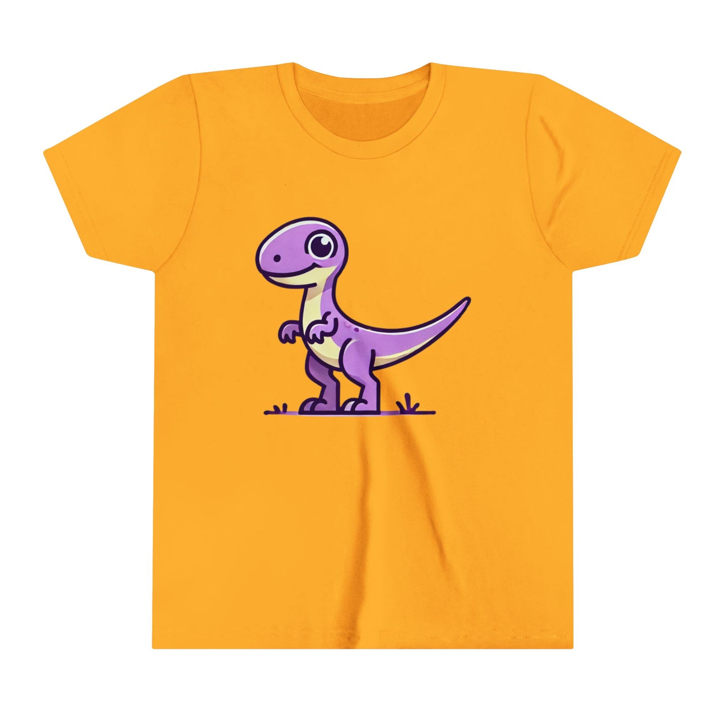 Youth Charming Purple Dinosaur Tee – For Dino-Loving Kids! 💜🦖 - Unisex Jersey Short Sleeve Tee Super Comfy Dino T-Shirt Gift