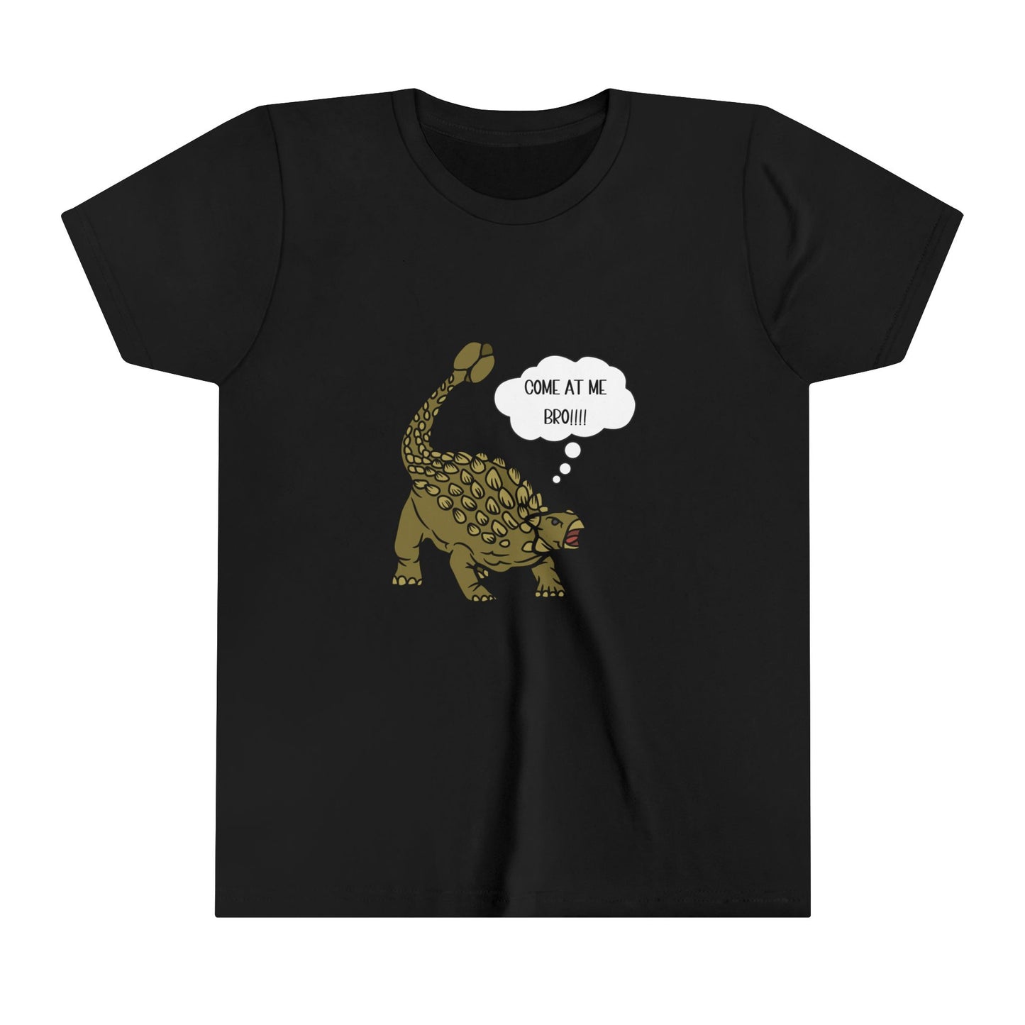 Youth Ankylosaurus Come at me Bro Graphic - Unisex Jersey Short Sleeve Tee Super Comfy Dino T-Shirt Gift