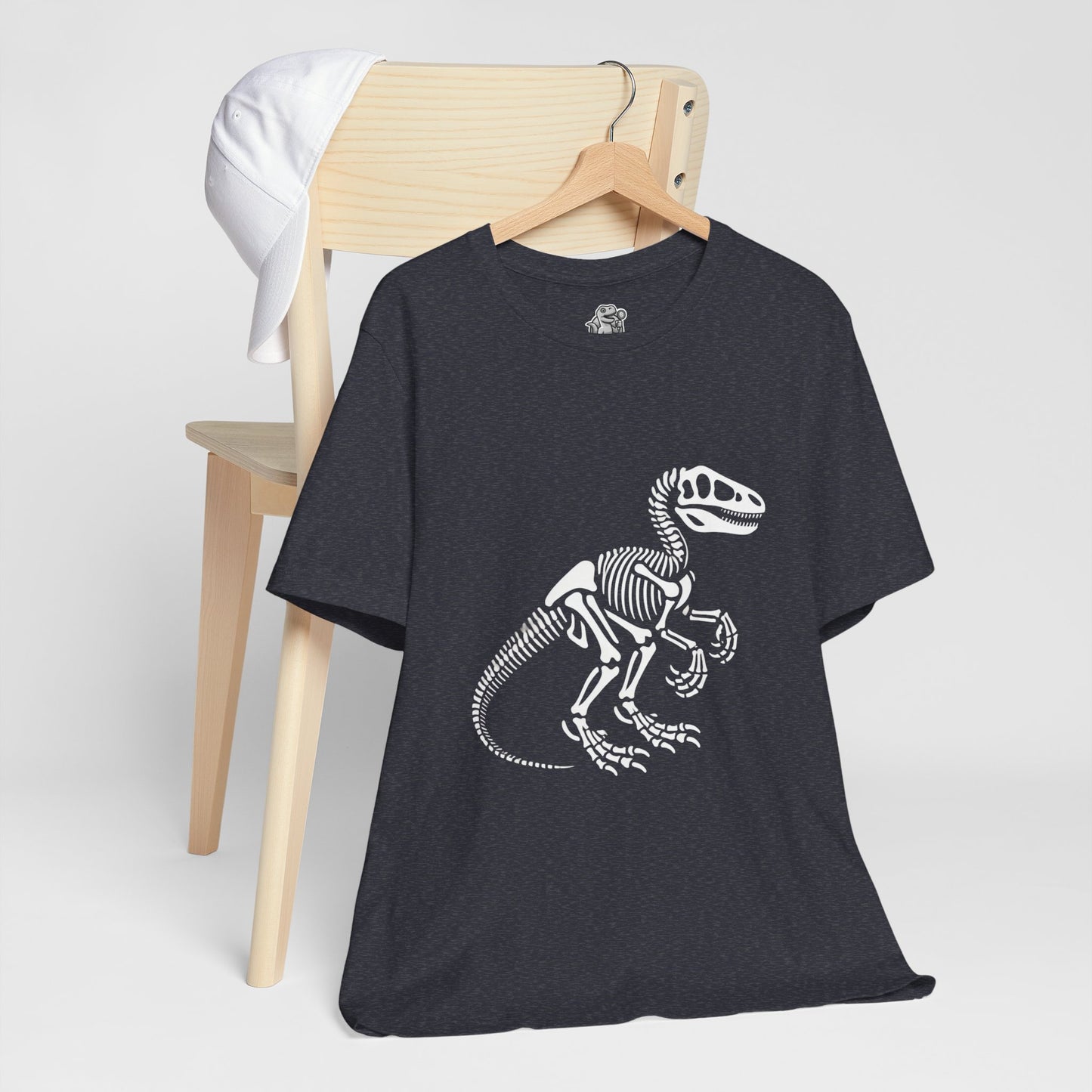 Velociraptor Skeleton Tee – Bold Fossil Graphic for Dinosaur Lovers! 🦖🦴✨ - Unisex Jersey Short Sleeve Tee Super Comfy Dino T-Shirt Gift