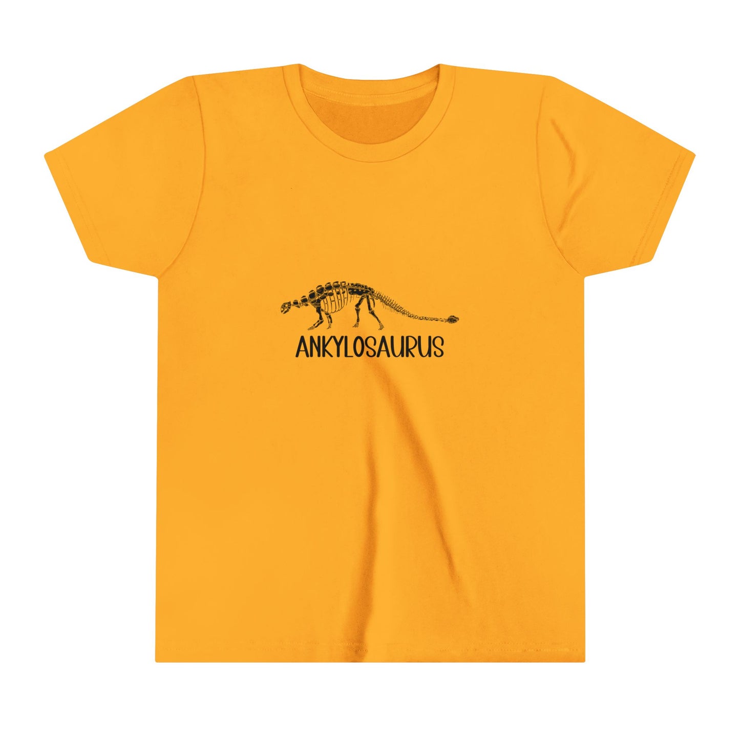 Youth Fossil Ankylosaurus T-Shirt with Black Graphics - Unisex Jersey Short Sleeve Tee Super Comfy Dino T-Shirt Gift